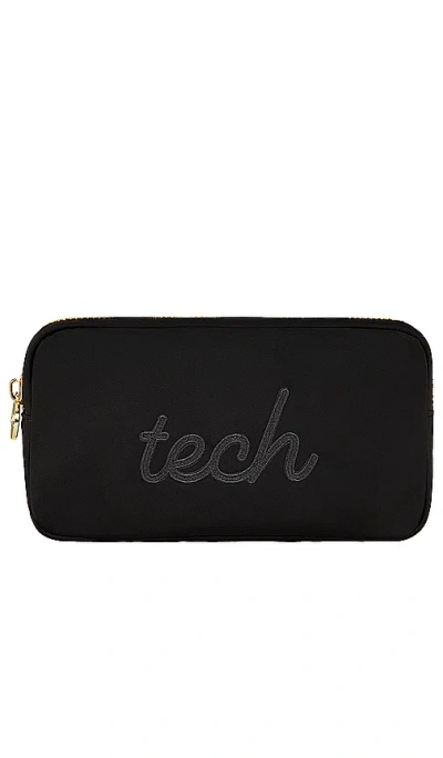 Stoney Clover Lane Noir Tech Embroidered Small Pouch In Black