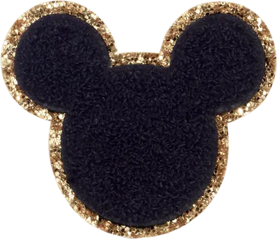 Stoney Clover Lane Noir Disney Mickey Mouse Glitter Patch In Black