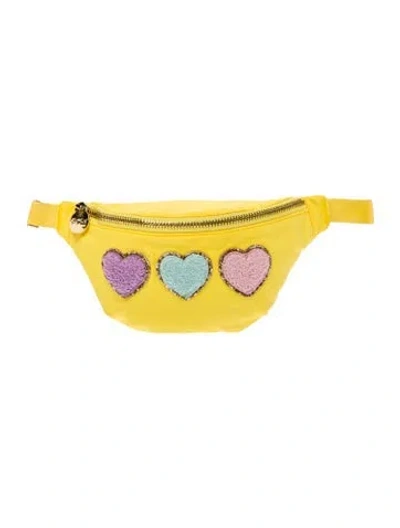 Pre-owned Stoney Clover Lane Nylon Belt Bag In Yellow