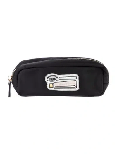 Pre-owned Stoney Clover Lane Nylon Cosmetic Bag In Black