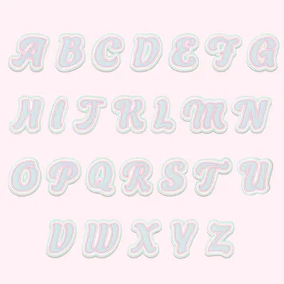 Stoney Clover Lane Nylon Pastel Letter Patch In Pink