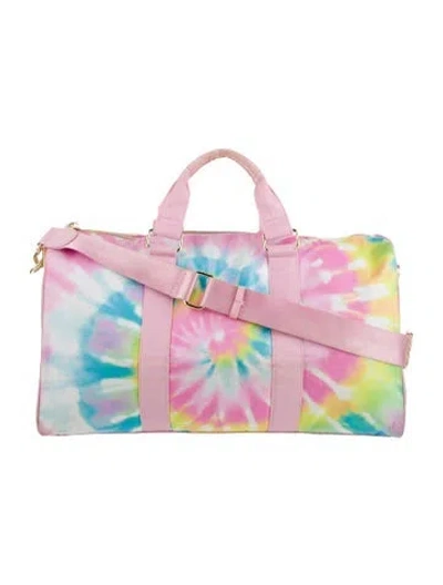 Pre-owned Stoney Clover Lane Nylon Weekender Bag In Pink