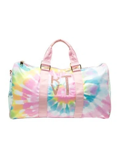 Pre-owned Stoney Clover Lane Nylon Weekender Bag In Pink