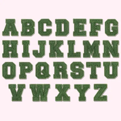 Stoney Clover Lane Olive Letter Patch In Green