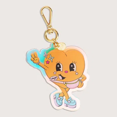 Stoney Clover Lane Orange Heart Voter Bag Charm In Gold