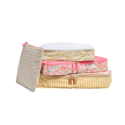 Stoney Clover Lane Packing Cubes Made With Liberty Fabric (set Of 4)