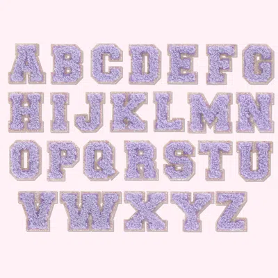 Stoney Clover Lane Paradise Mini Glitter Varsity Letter Patch In Purple