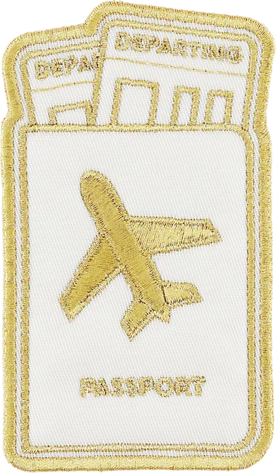 Stoney Clover Lane Passport Patch In Gold