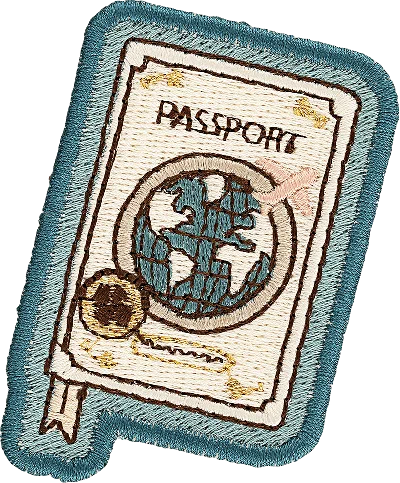 Stoney Clover Lane Passport Patch In Blue