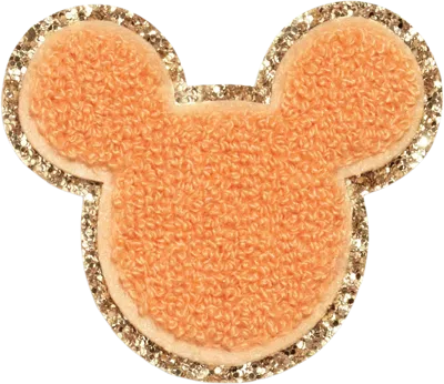 Stoney Clover Lane Peach Disney Mickey Mouse Glitter Patch In Orange