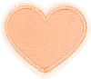 Stoney Clover Lane Peach Rolled Embroidery Heart Patch
