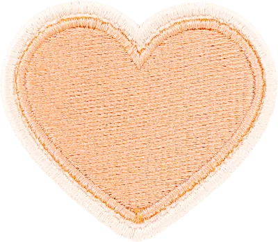 Stoney Clover Lane Peach Rolled Embroidery Heart Patch In Pink