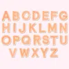 Stoney Clover Lane Peach Rolled Embroidery Letter Patch