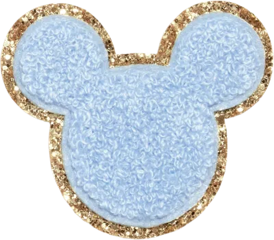Stoney Clover Lane Periwinkle Disney Mickey Mouse Glitter Patch In Blue