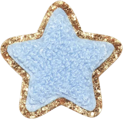 Stoney Clover Lane Periwinkle Glitter Varsity Star Patch In Blue