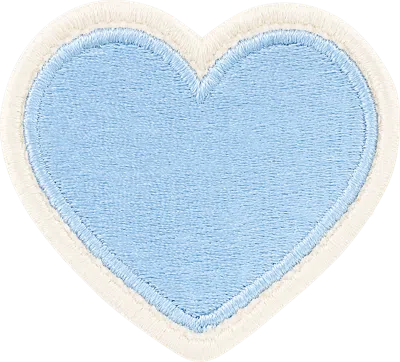 Stoney Clover Lane Periwinkle Rolled Embroidery Heart Patch In Blue