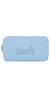 STONEY CLOVER LANE PERIWINKLE TECH EMBROIDERED SMALL POUCH