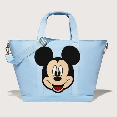 Stoney Clover Lane Periwinkle Tote With Jumbo Disney Mickey Patch