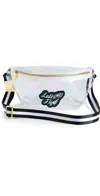 Stoney Clover Lane Philadelphia Eagles Clear Fanny Pack Black/white In Black/white