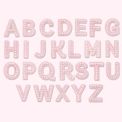 Stoney Clover Lane Pink Pearl Letter Patch