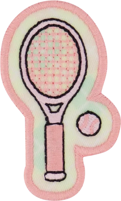 Stoney Clover Lane Pink Tennis Racket Patch