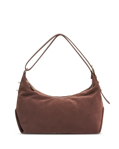 Stoney Clover Lane Pitsford Small Suede Shoulder Bag In Brown