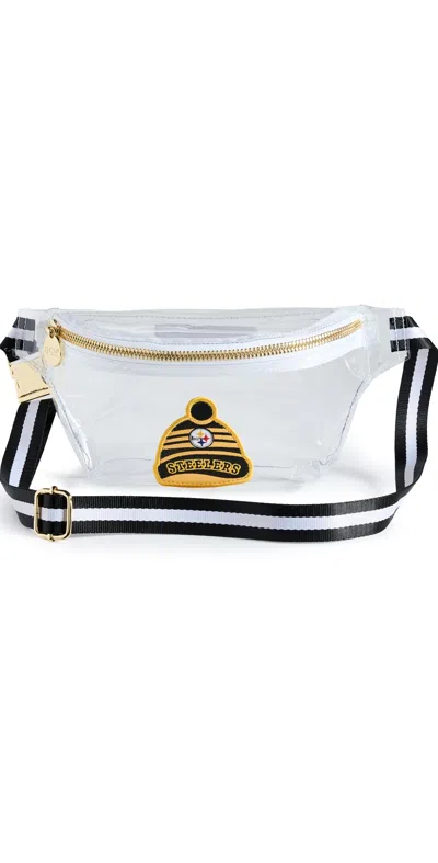Stoney Clover Lane Pittsburgh Steelers Clear Fanny Pack Noir/white In Transparent