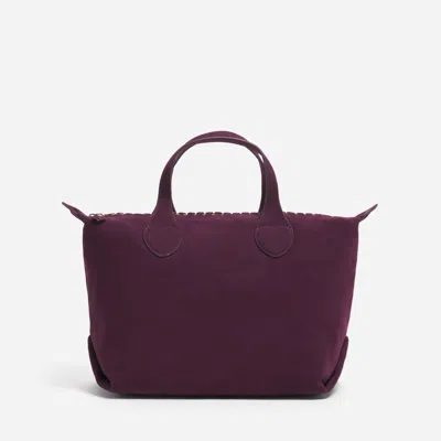 Stoney Clover Lane Pittsford Pouchette Suede Shoulder Bag In Purple
