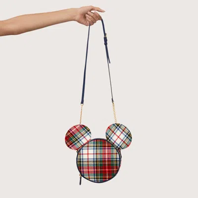 Stoney Clover Lane Plaid Mickey Mouse Crossbody Bag In Multi