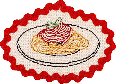Stoney Clover Lane Plate Of Spaghetti Patch In Gold