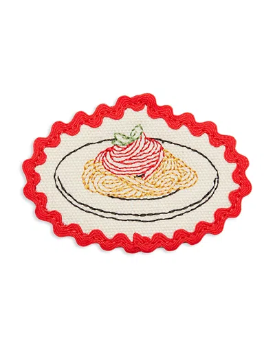 Stoney Clover Lane Plate Of Spaghetti Patch In Red