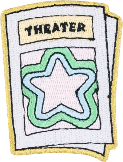 Stoney Clover Lane Playbill Patch In White
