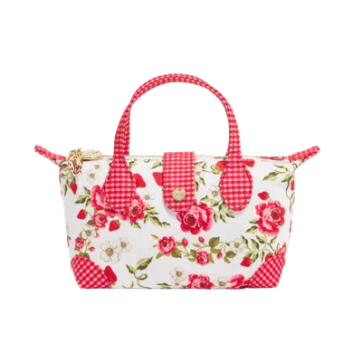 Stoney Clover Lane Strawberry Crossbody Bag Floral Strawberry In Red