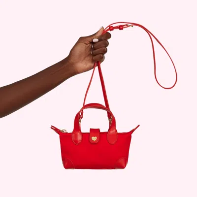 Stoney Clover Lane Pouchette Crossbody Bag In Red