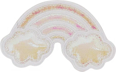 Stoney Clover Lane Puffy Iridescent Rainbow Patch In White