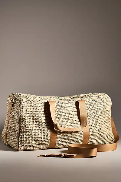 Stoney Clover Lane Raffia Duffle Bag