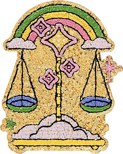 Stoney Clover Lane Rainbow Balance Patch In Yellow