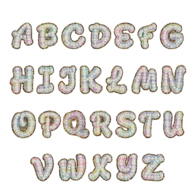 Stoney Clover Lane Rainbow Gingham Pearl Letters In Multi