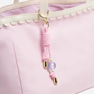 Stoney Clover Lane Rope Bag Charm Cluster In Pink
