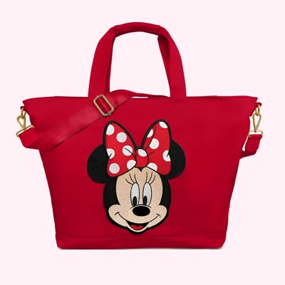 Stoney Clover Lane Ruby Tote With Jumbo Minnie Patch In Red