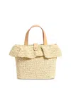 Stoney Clover Lane Small Ruffle Raffia Tote