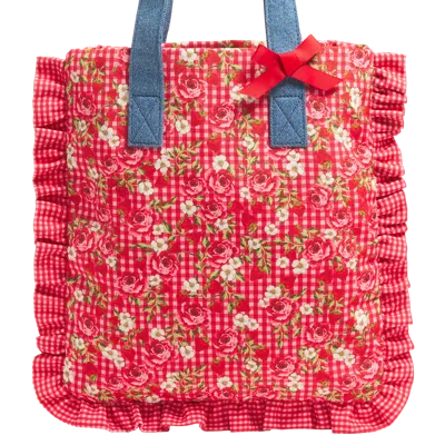 Stoney Clover Lane Ruffle Tote In Red