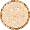 Stoney Clover Lane Sand Glitter Varsity Smiley Face Patch