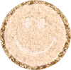 STONEY CLOVER LANE SAND MINI GLITTER VARSITY SMILEY FACE PATCH