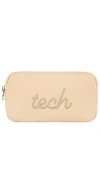 Stoney Clover Lane Sand Tech Embroidered Small Pouch In Tan