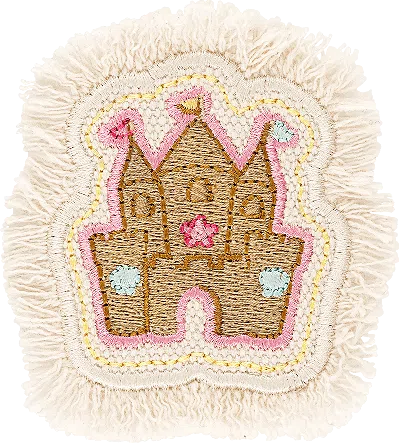Stoney Clover Lane Sandcastle Patch In Neutral