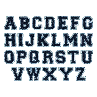 Stoney Clover Lane Sapphire Denim Varsity Letter Patch