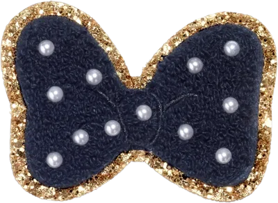 Stoney Clover Lane Sapphire Disney Minnie Mouse Pearl Bow Patch In Blue