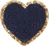 Stoney Clover Lane Sapphire Glitter Varsity Heart Patch