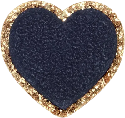 Stoney Clover Lane Sapphire Glitter Varsity Heart Patch In Blue